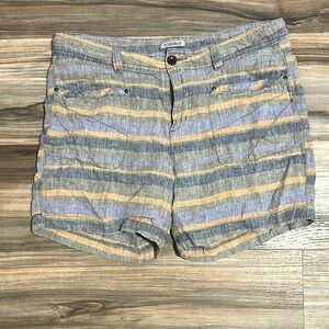 Toad&Co Women's Striped Linen 5” Shorts Size 8